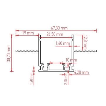 ACK AD45-90001 1 Metre Sıva Altı Magnet Ray