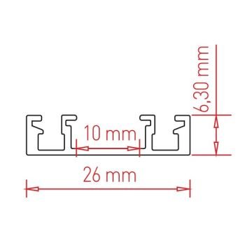 ACK AD45-91002 2 Metre Sıva Üstü Magnet Ray
