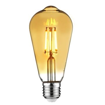 HOROZ 001-029-0006 6 Watt LED Rustik Armut Ampul (Amber)