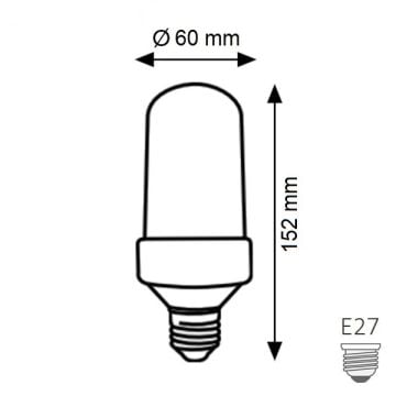 K2 GLOBAL KES460 5 Watt LED Alev Efekli Ampul