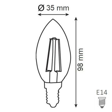 HOROZ 001-013-1006 6 Watt Şeffaf Camlı Dimli Rustik Mum Ampul