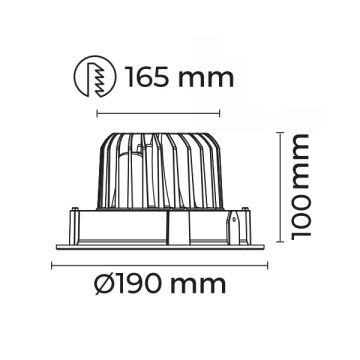 MOLLED MOL2085Y 20 Watt Siyah Kasa LED Mağaza Spotu (SAMSUNG/OSRAM LED & EAGLERISE/PHILIPS/LIFUD Driver)