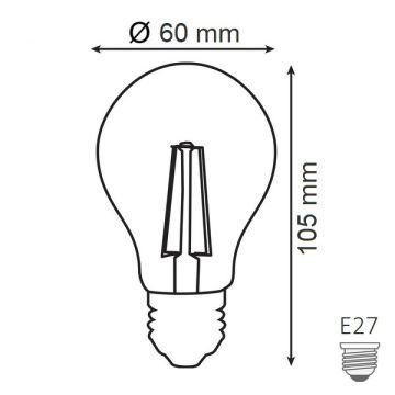 HOROZ 001-015-0008 8 Watt Şeffaf Camlı Rustik LED Ampul