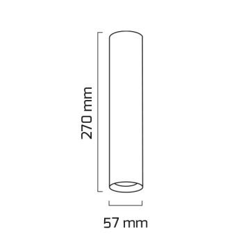 GOYA GY 1856-27 Siyah/Beyaz Kasa 14 Watt 6x25 cm Sıva Üstü Silindir Spot