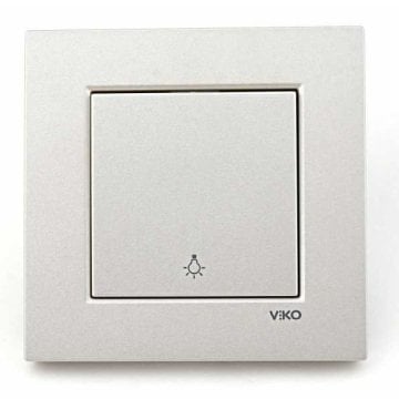 VİKO Novella/Trenda 92605603 Light Anahtarı Düğmesi [Metalik Beyaz]