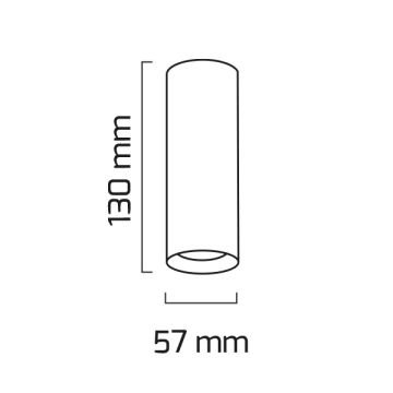 GOYA GY 1856-13 Siyah/Beyaz Kasa 14 Watt 6x13 cm Sıva Üstü Silindir Spot