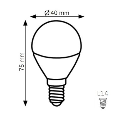 K2 GLOBAL KES208 5 Watt E14 Duylu P45 LED Top Ampul