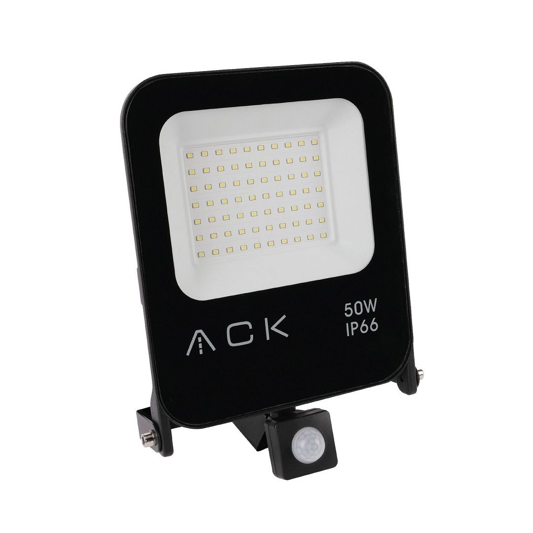 ACK AT62-25032 50 Watt Sensörlü LED Projektör - Beyaz Işık (6500K)