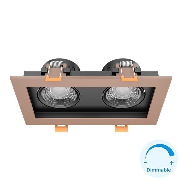 GOYA GY 1743-8 2x8 Watt Rose-Siyah Sıva Altı DİMLİ LED Spot