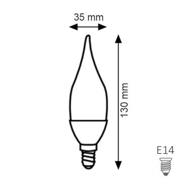 K2 GLOBAL KES206 5 Watt LED Kıvrık Mum Ampul