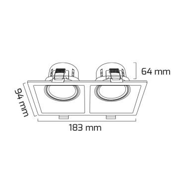 GOYA GY 1737-8 2x8 Watt Titanyum Gri-Siyah Sıva Altı DİMLİ LED Spot