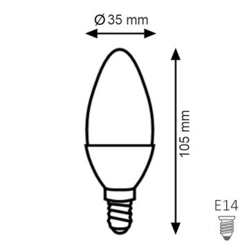K2 GLOBAL KES184 7 Watt LED Mum Ampul