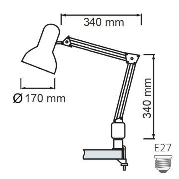 HOROZ 048-013-0060 RANA Beyaz Masa Lambası