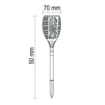 FORLIFE FL-3222 6 Watt Alev Efektli Solar Meşale