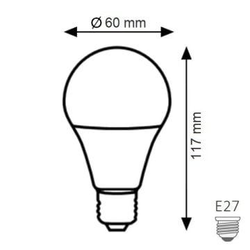 K2 GLOBAL KES181 9 Watt LED Ampul