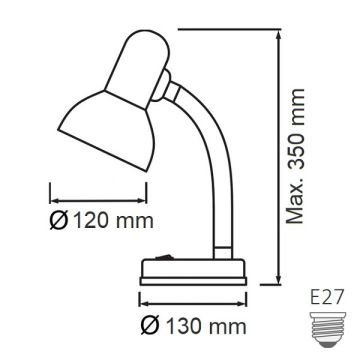 HOROZ 048-009-0060 BİHTER Beyaz Masa Lambası