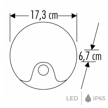 ERKled ERK2766 20 Watt Sensörlü Dış Mekan LED Aplik - Gün Işığı