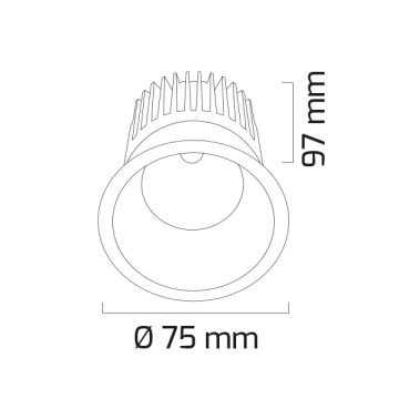 GOYA GY 1730-14 14 Watt Siyah Sıva Altı Yuvarlak Dimli LED Spot