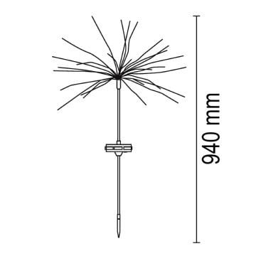 FORLIFE FL-3234 10 Watt Kara Hindiba Solar Çim Armatürü - Gün Işığı (3200K)