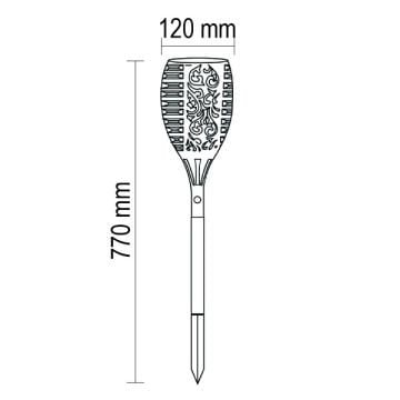 FORLIFE FL-3237 15 Watt Alev Efektli Solar Meşale