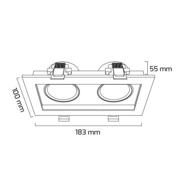 GOYA GY 1743-8 2x8 Watt Siyah Sıva Altı DİMLİ LED Spot