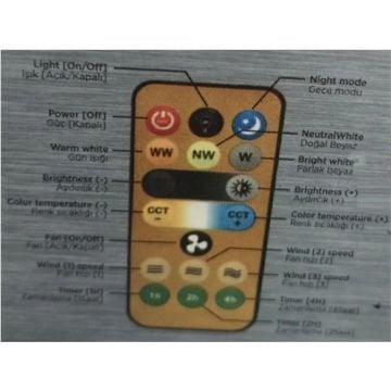 CATA CT-1154 Lodos 62 Watt Fanlı LED Ampul - Dimli - 3 Işık Renki (Beyaz + Ilık Beyaz + Gün Işığı)