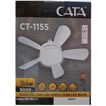 CATA CT-1155 Karayel 82 Watt Fanlı LED Ampul - Dimli - 3 Işık Renki (Beyaz + Ilık Beyaz + Gün Işığı)