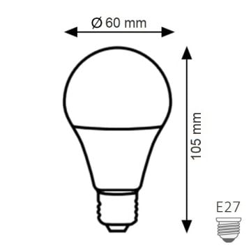 K2 GLOBAL KES120 5 Watt A55 LED Ampul