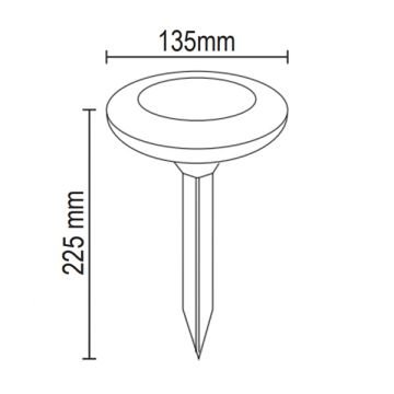 FORLIFE FL-3253 5 Watt Kazıklı Solar Çim Armatürü