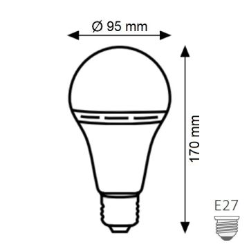 K2 GLOBAL KES073 20 Watt Şarjlı LED Ampul - Beyaz Işık (6500K)