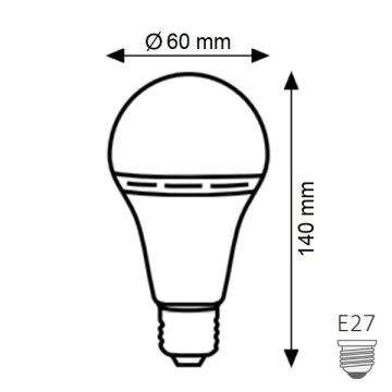 K2 GLOBAL KES071 7 Watt Şarjlı LED Ampul - Beyaz Işık (6500K)