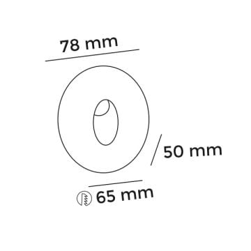 MOLLED MOL7082 3 Watt Beyaz Sıva Altı Yuvarlak LED Merdiven Armatürü (Metal)
