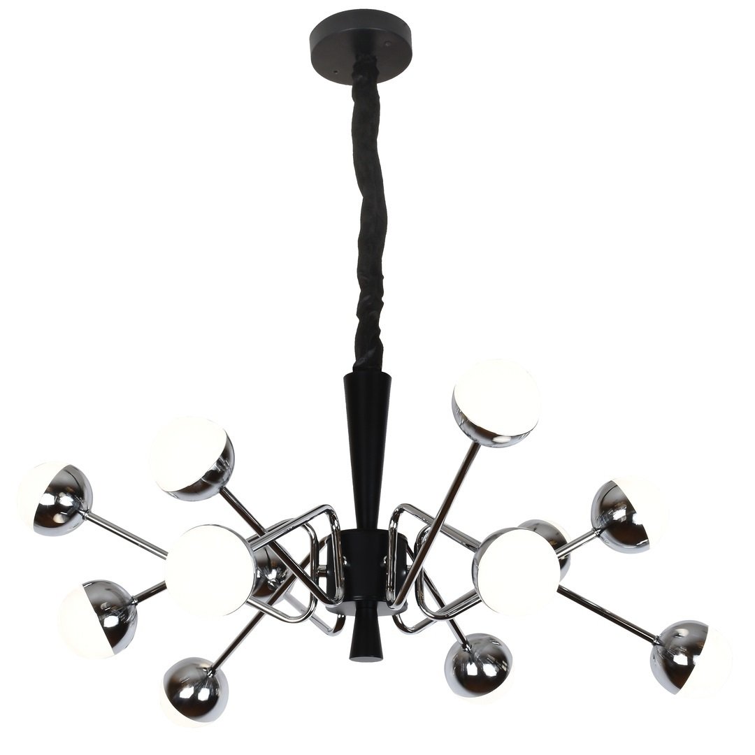 CL-642-6+4 - 72 Watt Onikili Krom-Siyah LED Avize (Çift Işık Renkli)