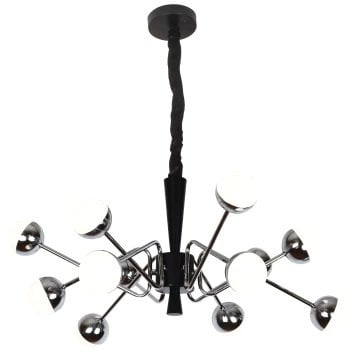 CL-642-6+4 - 72 Watt Onikili Krom-Siyah LED Avize (Çift Işık Renkli)