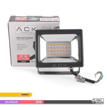 ACK AT61-02082 20 Watt LED Projektör - Amber