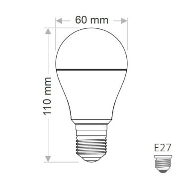 ERKled ERK2092 9 Watt Dimli LED Ampul - Beyaz Işık - E27 Duylu