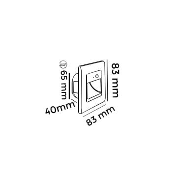 MOLLED MOL9012 1 Watt Beyaz Kare Sıva Altı LED Merdiven Armatürü - Plastik - Gün Işığı (3000K)