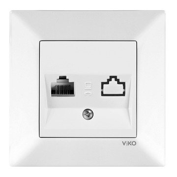 VİKO Karre/Meridian 90967078 Data Prizi (RJ45 CAT6) [Beyaz]