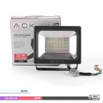 ACK AT61-02032 20 Watt LED Projektör - Beyaz Işık (6500K)