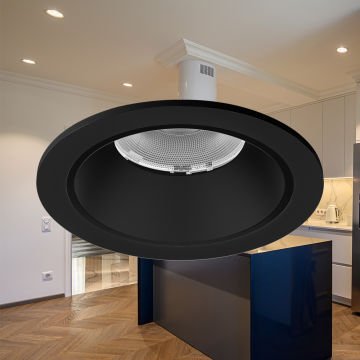 Braytron BD37-00181 10 Watt Siyah Sıva Altı Yuvarlak LED Spot - 3 Işık Renkli (Beyaz + Ilık Beyaz + Gün Işığı)