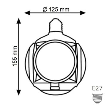 K2 GLOBAL KES475 30 Watt LED Küre Ampul