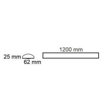 HOROZ 052-006-0120 GAMA Siyah Kasa 60 Watt 120 cm Prizmatik Camlı LED Bant Armatür