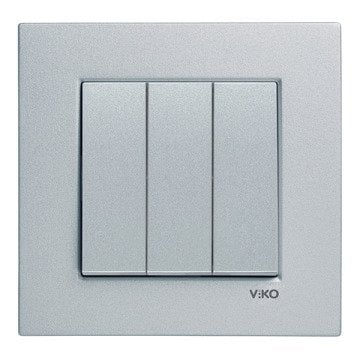 VİKO Novella/Trenda 92605068 Üçlü Anahtar Düğmesi [Gümüş]