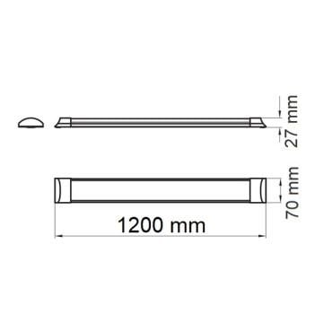 HOROZ 052-003-0120 TETRA 36 Watt 120 cm LED Bant Armatür