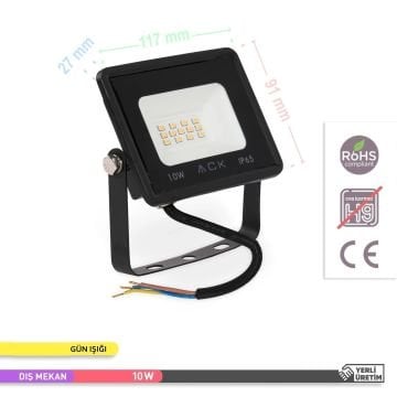 ACK AT62-01002 10 Watt LED Projektör - Gün Işığı (3000K)