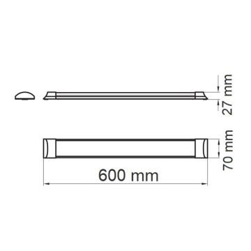 HOROZ 052-003-0060 TETRA 18 Watt 60 cm LED Bant Armatür