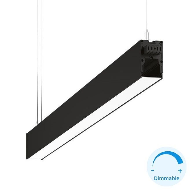 GOYA GY 8056-149 Siyah/Beyaz Kasa 42 Watt 149 cm Eklenebilir DİMLİ Lineer Sarkıt Avize