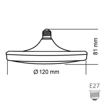 K2 GLOBAL KES400 20 Watt LED UFO Ampul