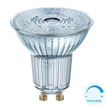 OSRAM 5.5 Watt Mercekli Dimli LED GU10 Ampul - Gün Işığı (3000K) [LPPAR16 D 50 36D 5.5W/930 230V GU10 Dim]