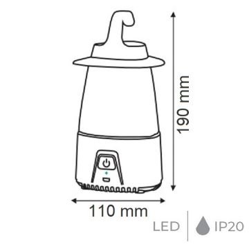 HOROZ 084-036-0025 CRESPO 3 Işık Modlu 25 Watt Şarjlı LED Işıldak